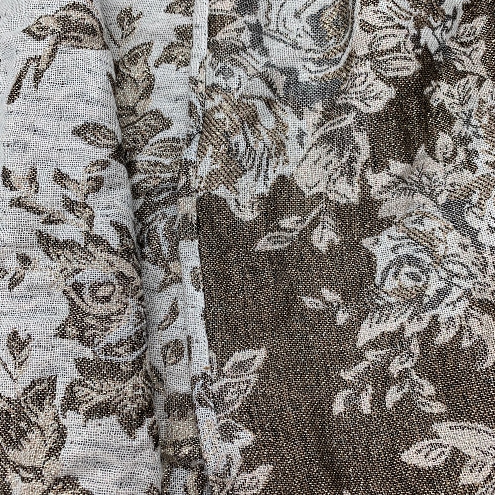 4/$25 Gold Boho Reversible Tapestry Shawl Wrap NEW - Picture 4 of 4